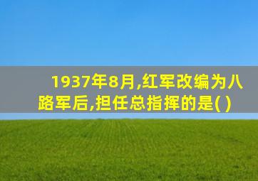 1937年8月,红军改编为八路军后,担任总指挥的是( )